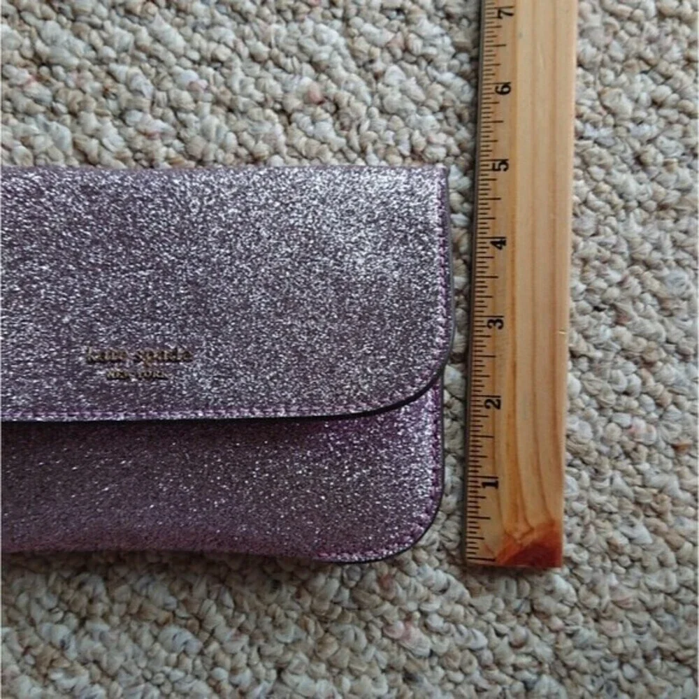 Kate Spade pink glitter clutch
